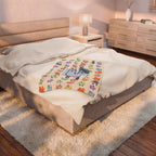 Llama-mazing Velvet Plush Baby Blanket — Cute Pastel Llama Throw