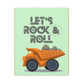 Let's Rock & Roll Dump Truck Large Matte Canvas Wall Art - Nursery