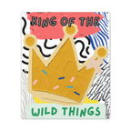 King of the Wild Things Large Canvas Print — Colorful Crown Wall Art for Kids’ Room