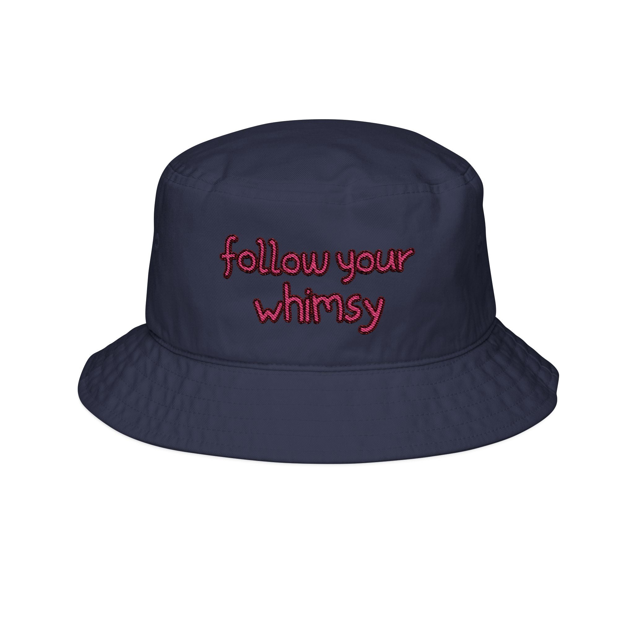 Follow Your Whimsy Embroidered Bucket Hat — Cute Casual Sun Hat