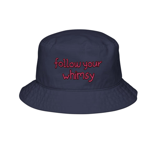 Follow Your Whimsy Embroidered Bucket Hat — Cute Casual Sun Hat
