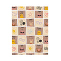 Cute Patchwork Animal Velvet Plush Blanket – Bunny, Chick & Sunshine Baby Blanket