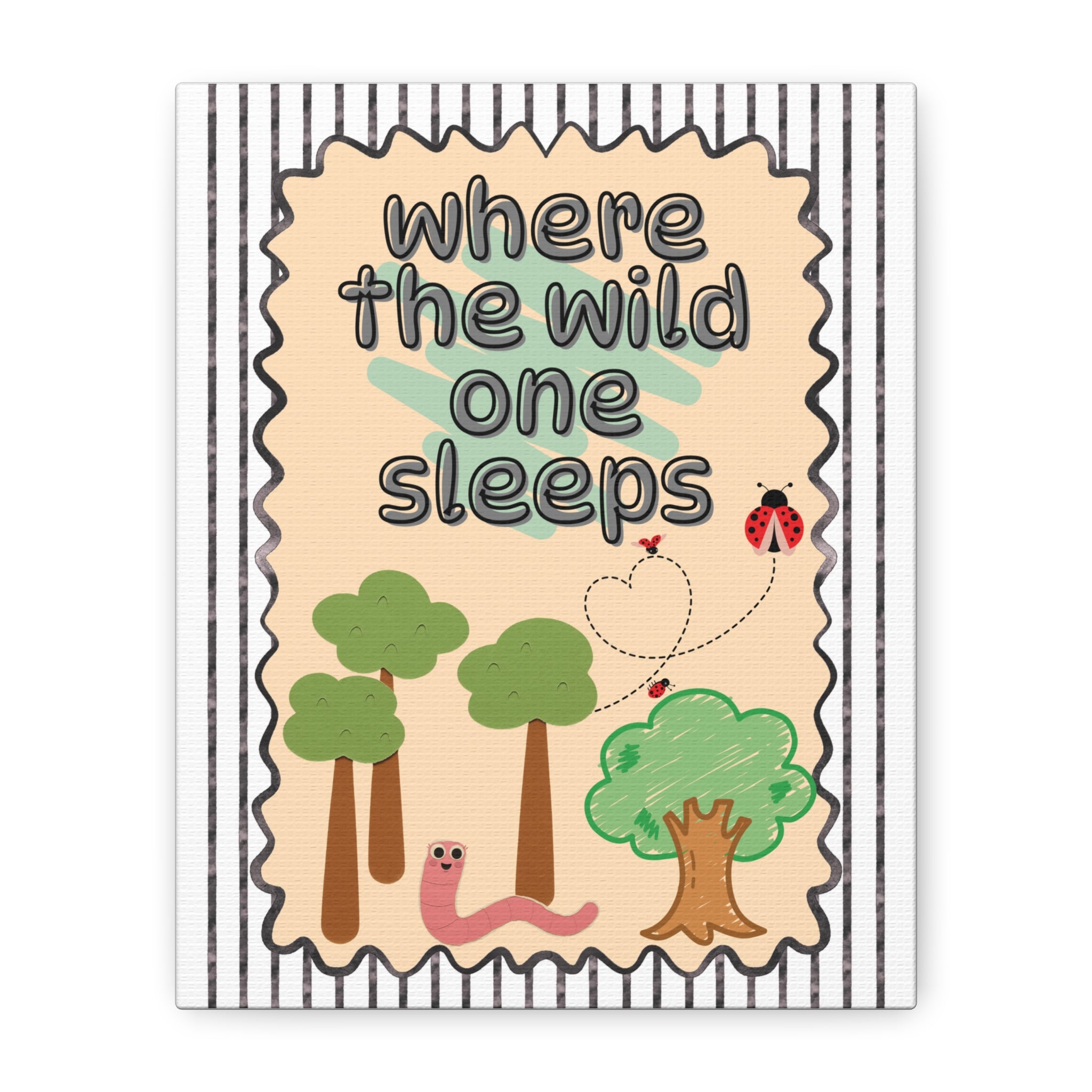 Where the Wild One Sleeps Canvas — Nursery Wall Art for Toddler Bedroom