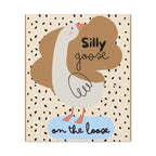 Silly Goose on the Loose Large Canvas Print — Whimsical Nursery Wall Art