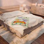 "Somewhere Over the Rainbow" Velveteen Baby Throw Blanket