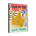 King of the Wild Things Large Canvas Print — Colorful Crown Wall Art for Kids’ Room