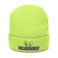 Embroidered 'Come As You Are' Ribbed Knit Beanie