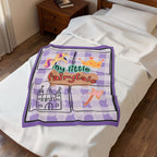My Little Fairytale Velvet Plush Baby Blanket — Unicorn Castle Crown NurseryThrow