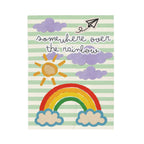 "Somewhere Over the Rainbow" Velveteen Baby Throw Blanket