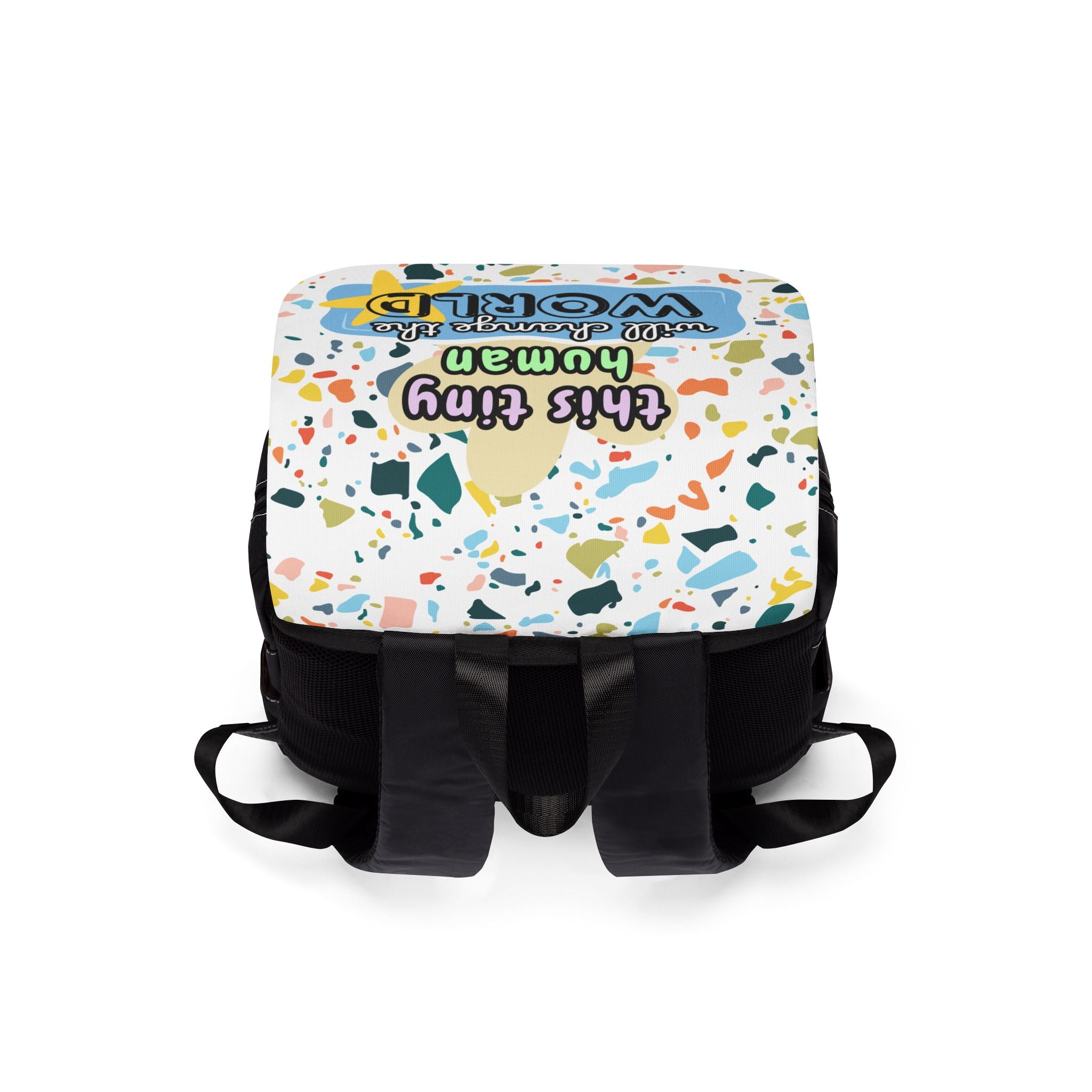 Tiny Human Will Change the World Backpack - Preschool Daypack
