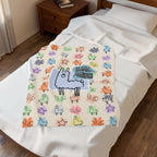 Llama-mazing Velvet Plush Baby Blanket — Cute Pastel Llama Throw