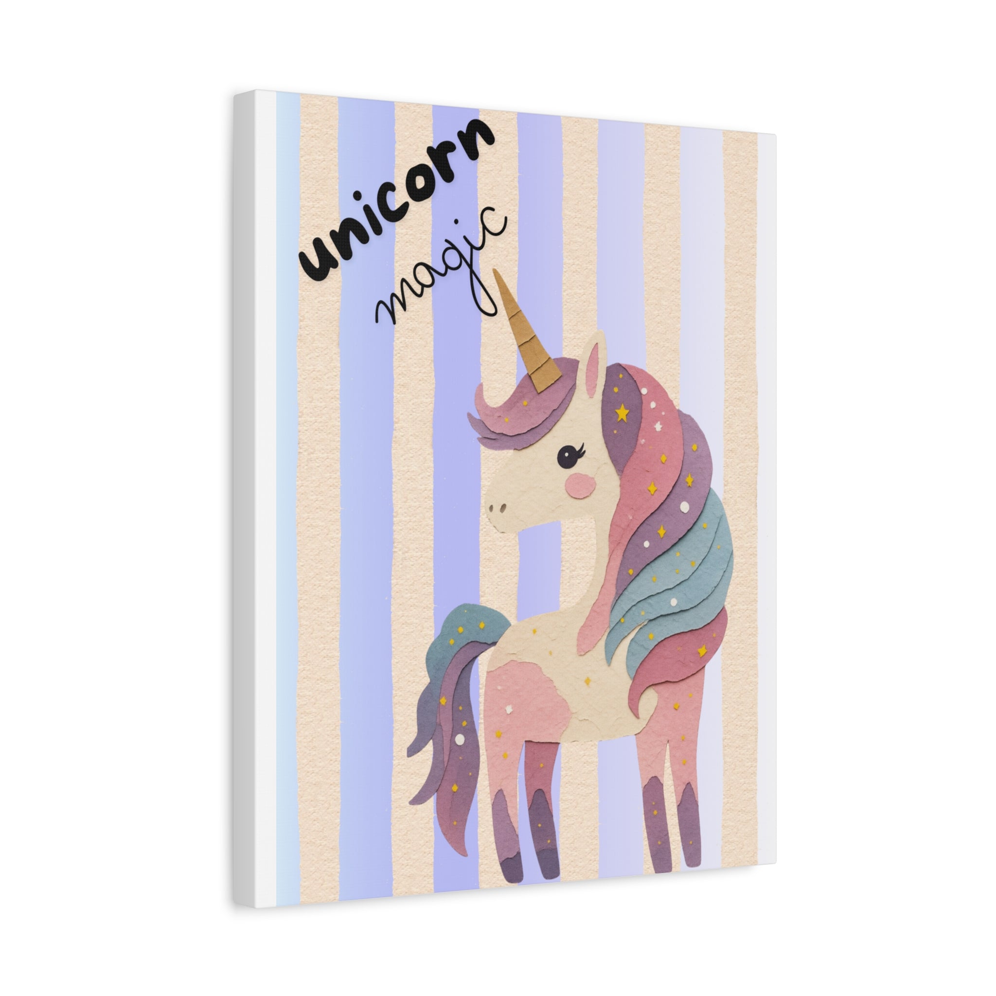 Unicorn Magic Canvas Wall Art — Pastel Kids Room Decor