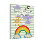 Somewhere Over the Rainbow Kids Large Canvas Wall Art — Cute Rainbow Nursery Decor