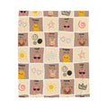 Cute Animal Patchwork Plush Blanket – Kid's Velveteen Throw