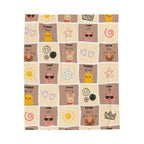 Cute Animal Patchwork Plush Blanket – Kid's Velveteen Throw