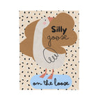 Silly Goose Velvet Plush Baby Blanket — Cute Cartoon Goose "On the Loose" Nursery Throw
