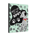 Dalmatian Wall Art Large Canvas – "Meet Me At My Spot" Cute Dog Print