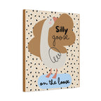 Silly Goose on the Loose Large Canvas Print — Whimsical Nursery Wall Art