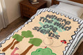 "Where the Wild One Sleeps" Kid's Large Velveteen Plush Blanket — Woodland Throw Blanket