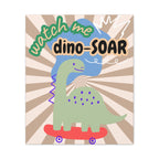 Dino-Soar Large Canvas Wall Art - Cute Skateboarding Dinosaur Décor for Kids’ Room