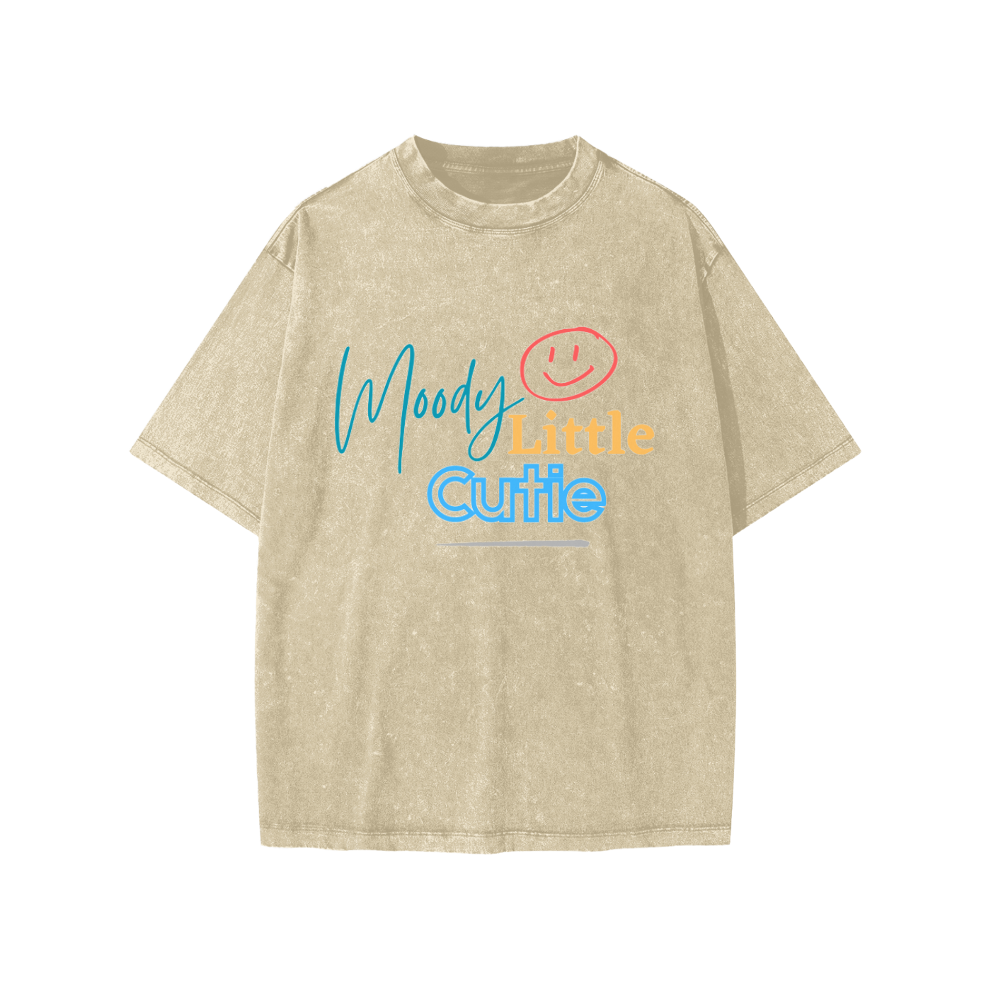 Moody Cutie - Snow Washed Kids' T-Shirt
