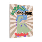 Dino-Soar Large Canvas Wall Art - Cute Skateboarding Dinosaur Décor for Kids’ Room