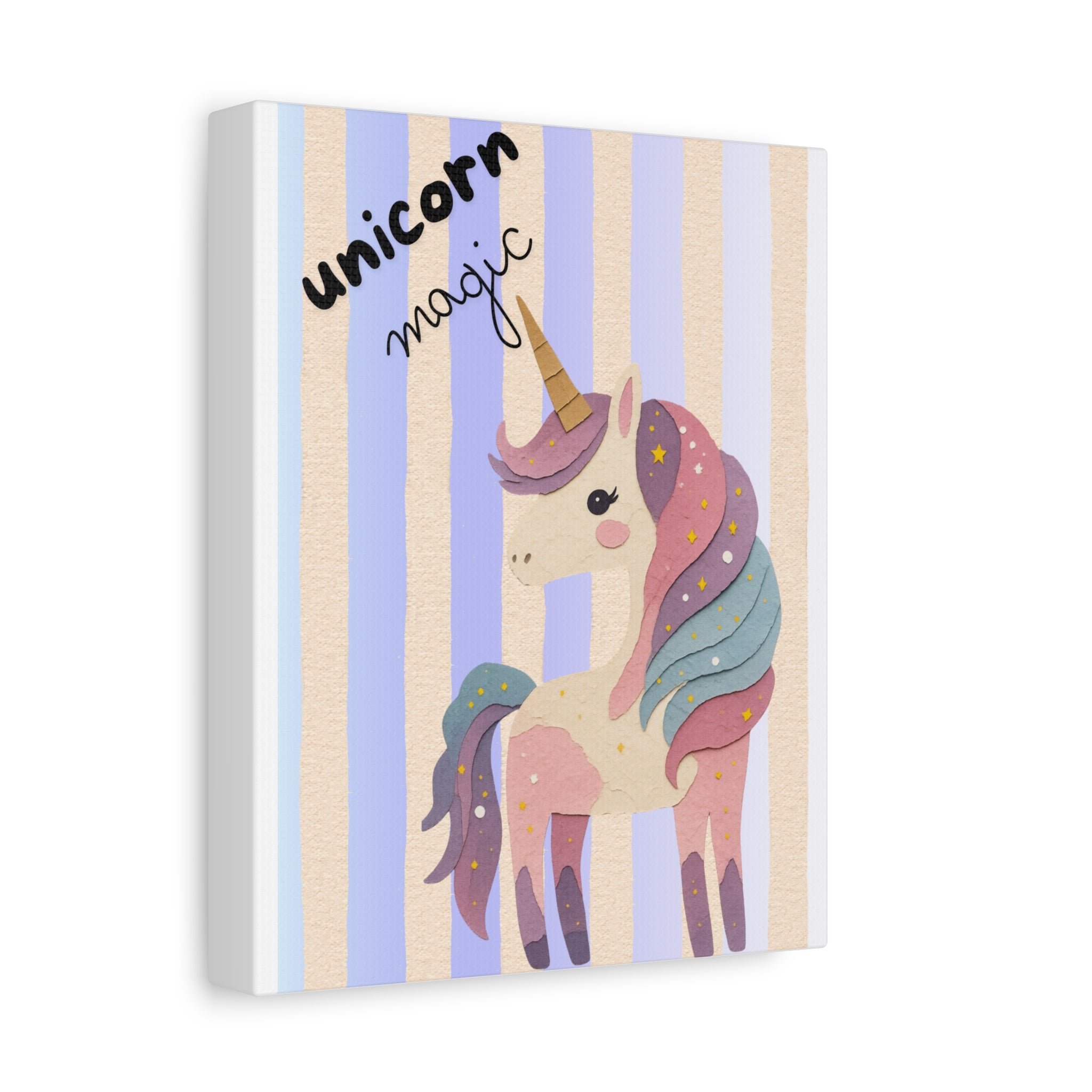 Unicorn Magic Canvas Wall Art — Pastel Kids Room Decor