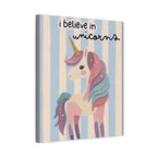 I Believe in Unicorns Large Matte Canvas Wall Art - Kid's Room