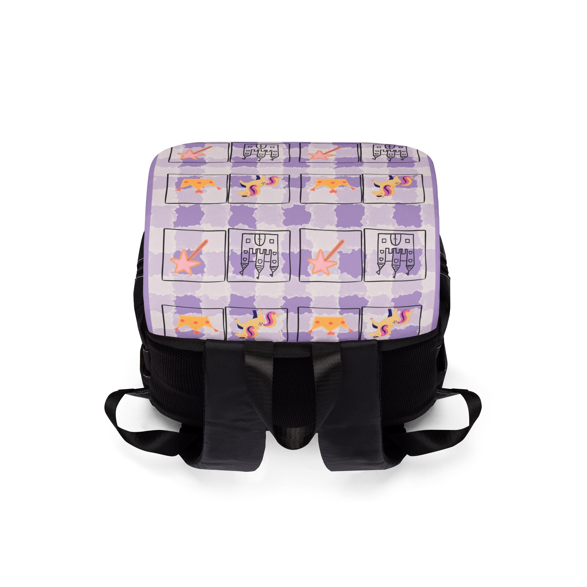 My Little Fairytale Backpack — Purple Kids School Daypack with Crown & Castle Design