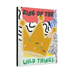 King of the Wild Things Large Canvas Print — Colorful Crown Wall Art for Kids’ Room