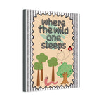 Where the Wild One Sleeps Large Canvas — Nursery Wall Art for Toddler Bedroom