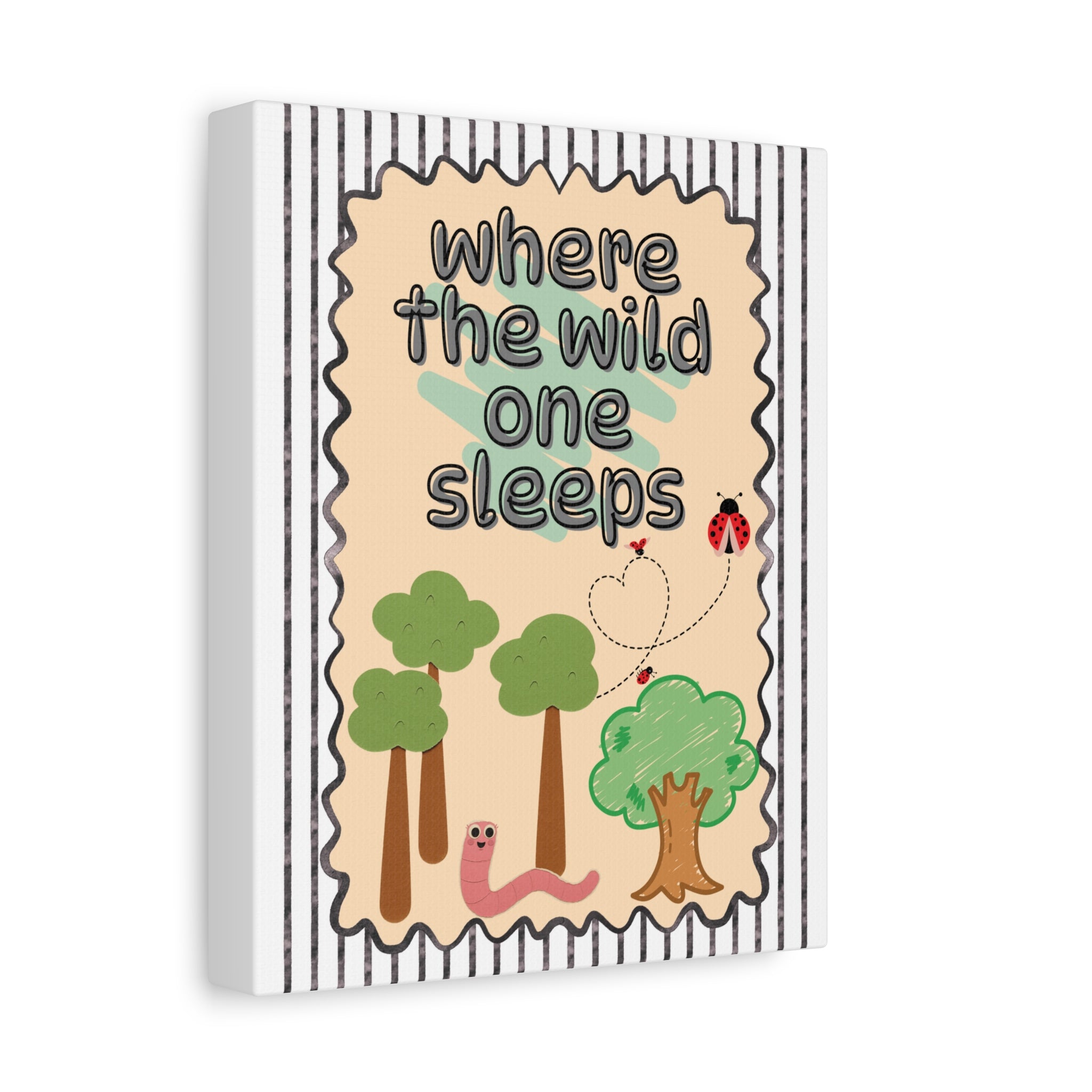 Where the Wild One Sleeps Canvas — Nursery Wall Art for Toddler Bedroom
