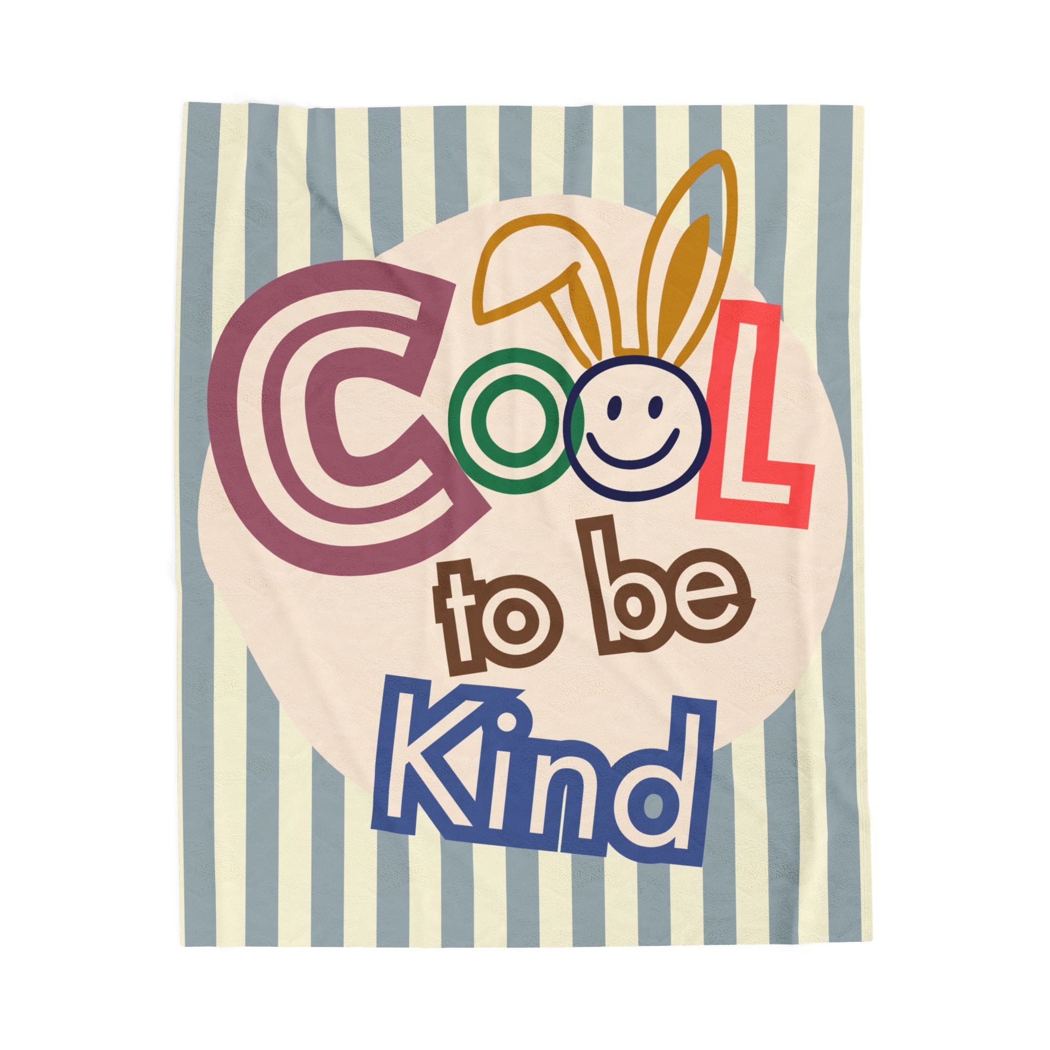 Cool to Be Kind Velveteen Plush Blanket – Soft Inspirational Kids Throw