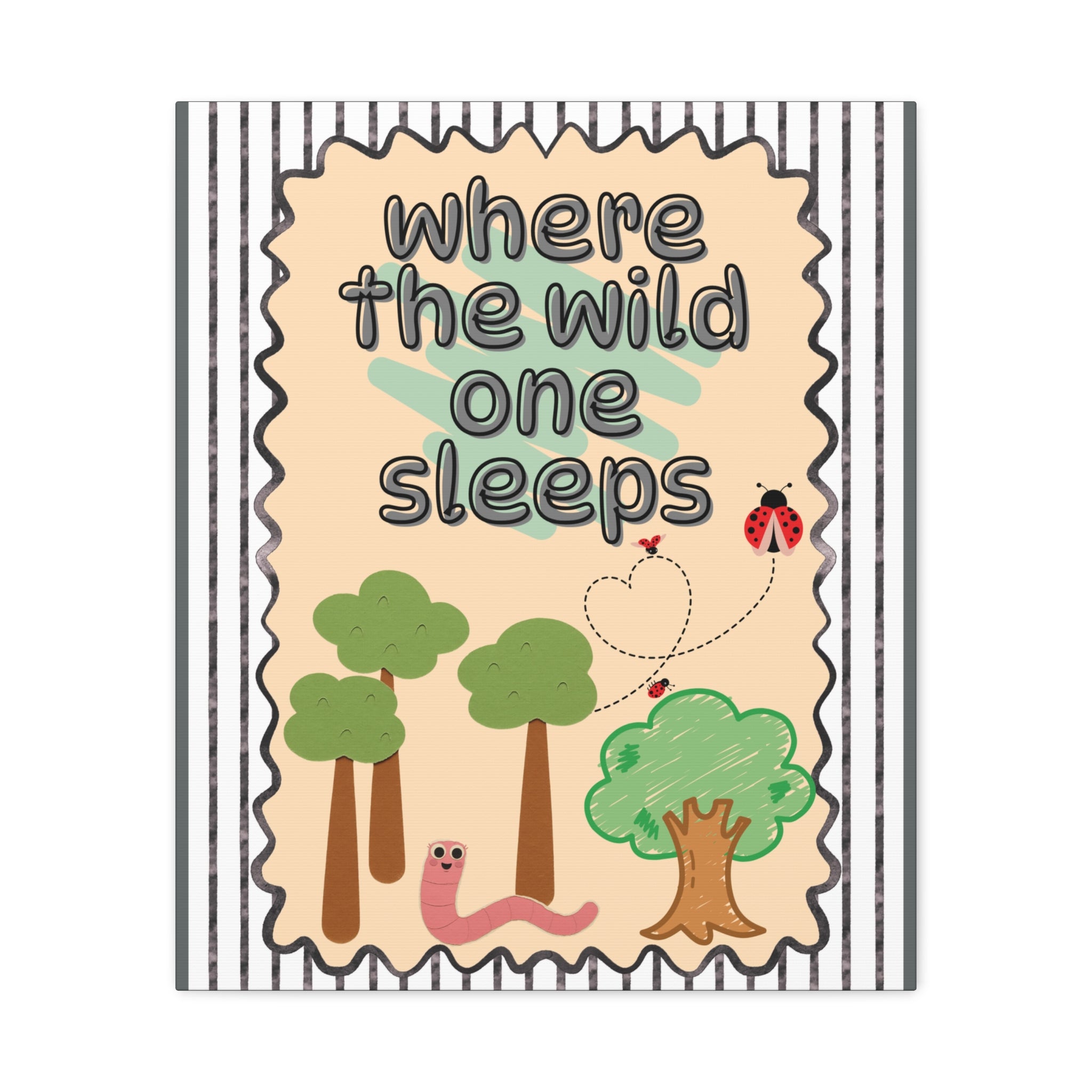 Where the Wild One Sleeps Large Canvas — Nursery Wall Art for Toddler Bedroom