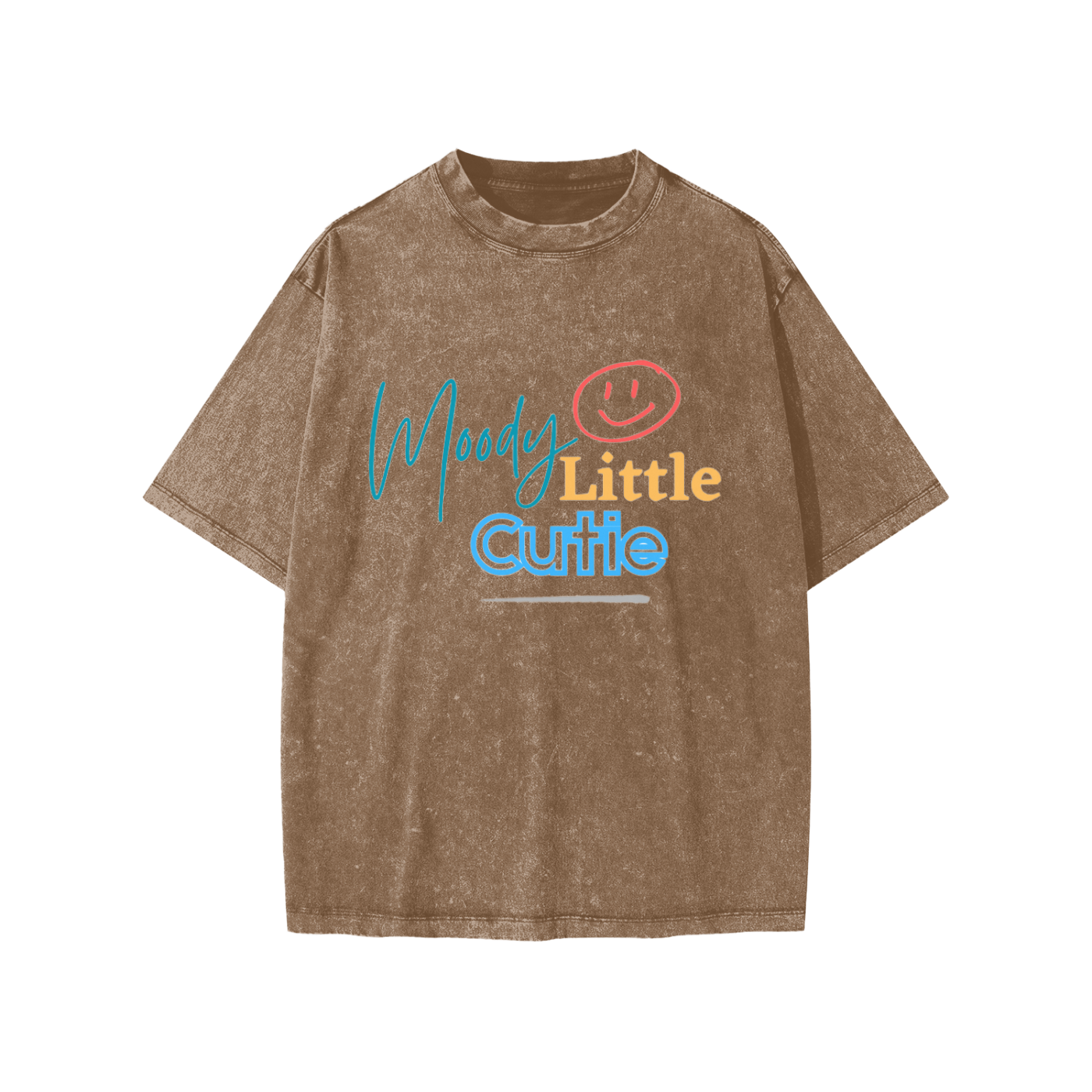 Moody Cutie - Snow Washed Kids' T-Shirt