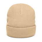 Embroidered 'Come As You Are' Ribbed Knit Beanie