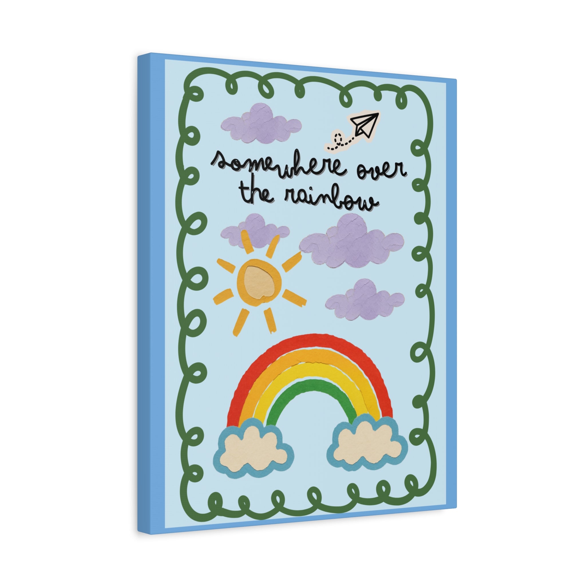 Rainbow Canvas Wall Art – "Somewhere Over the Rainbow" Matte Stretched Print