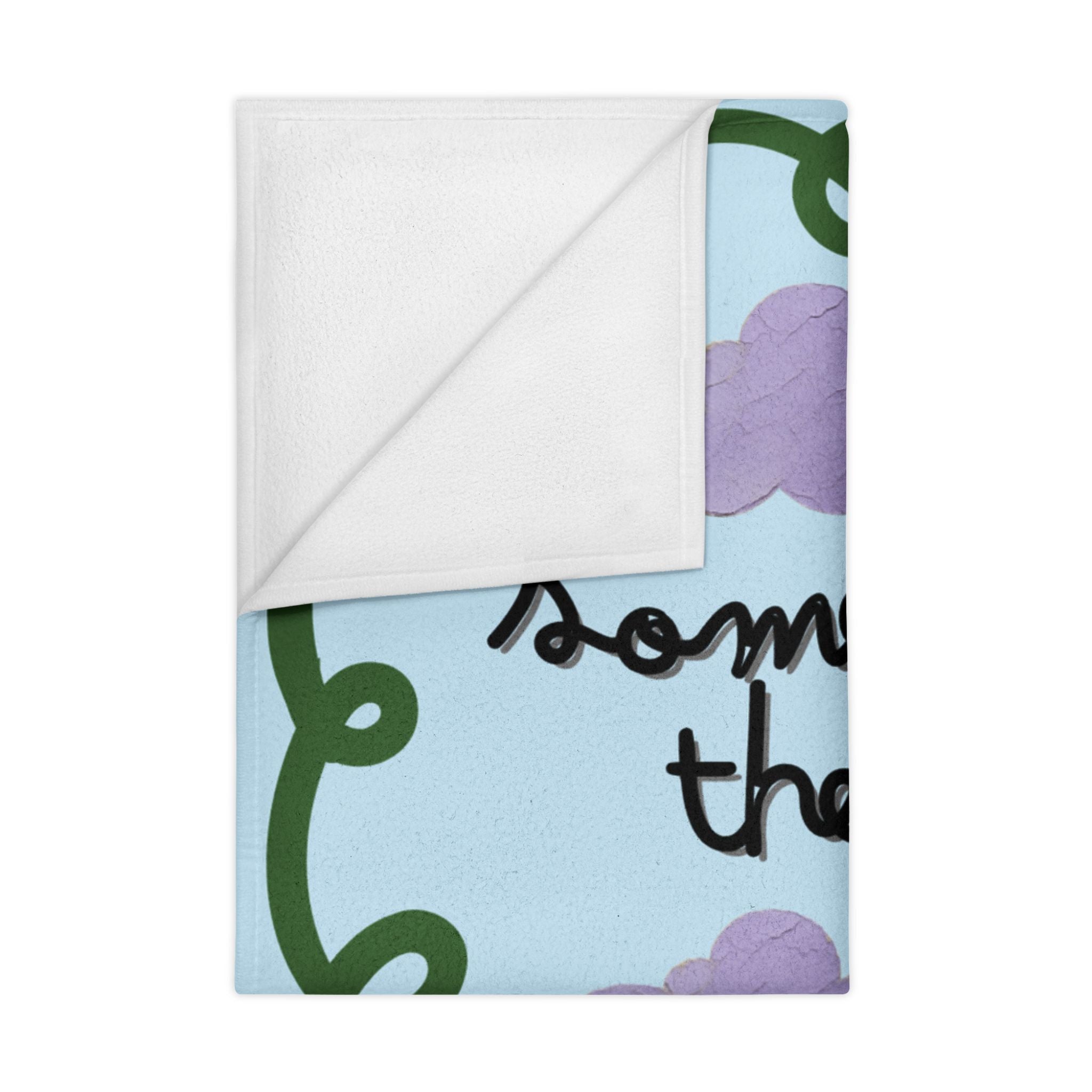 Somewhere Over the Rainbow Toddler Blanket – Cute Sun, Clouds & Rainbow Nursery Throw