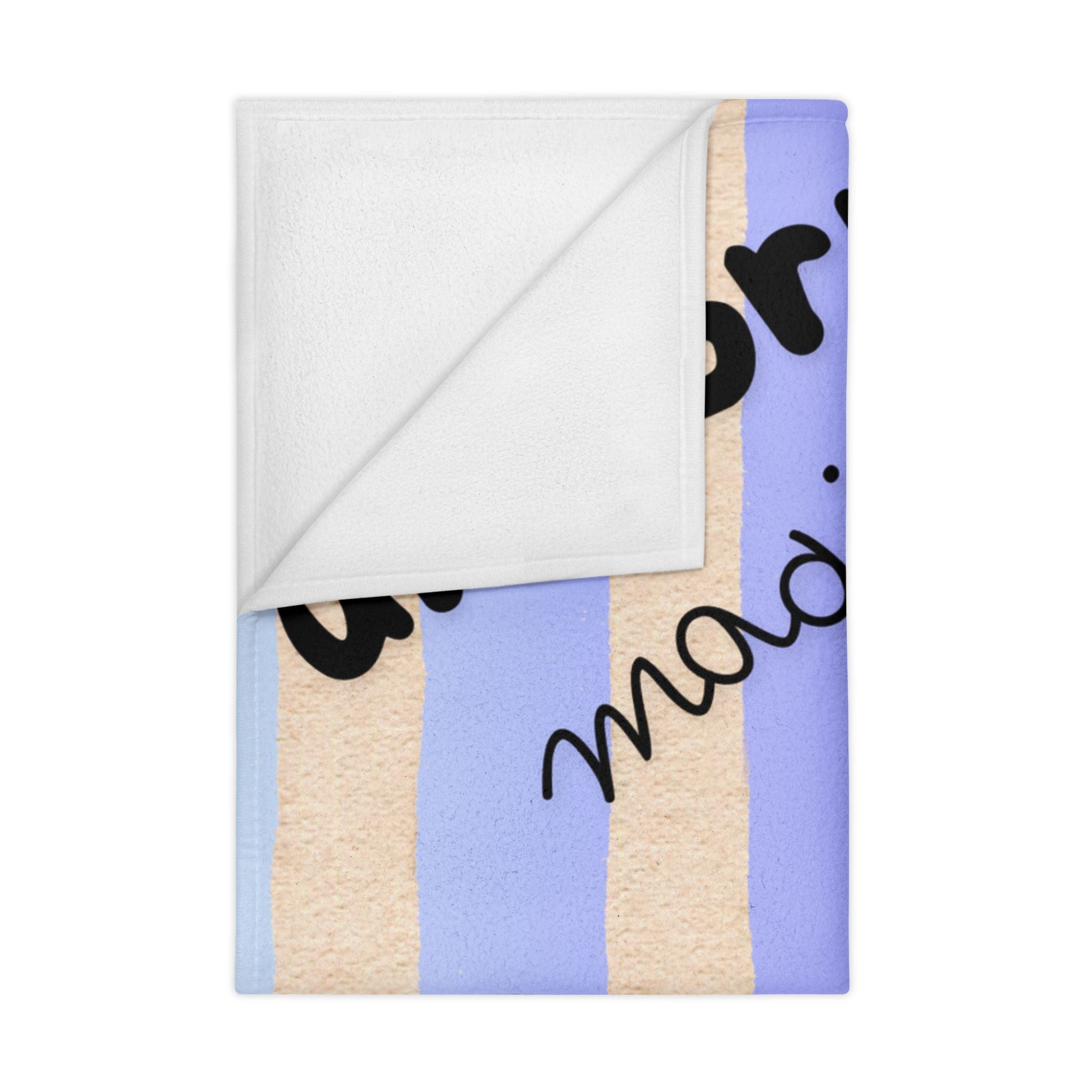 Unicorn Magic Toddler Blanket — Pastel Striped Cozy Baby Throw