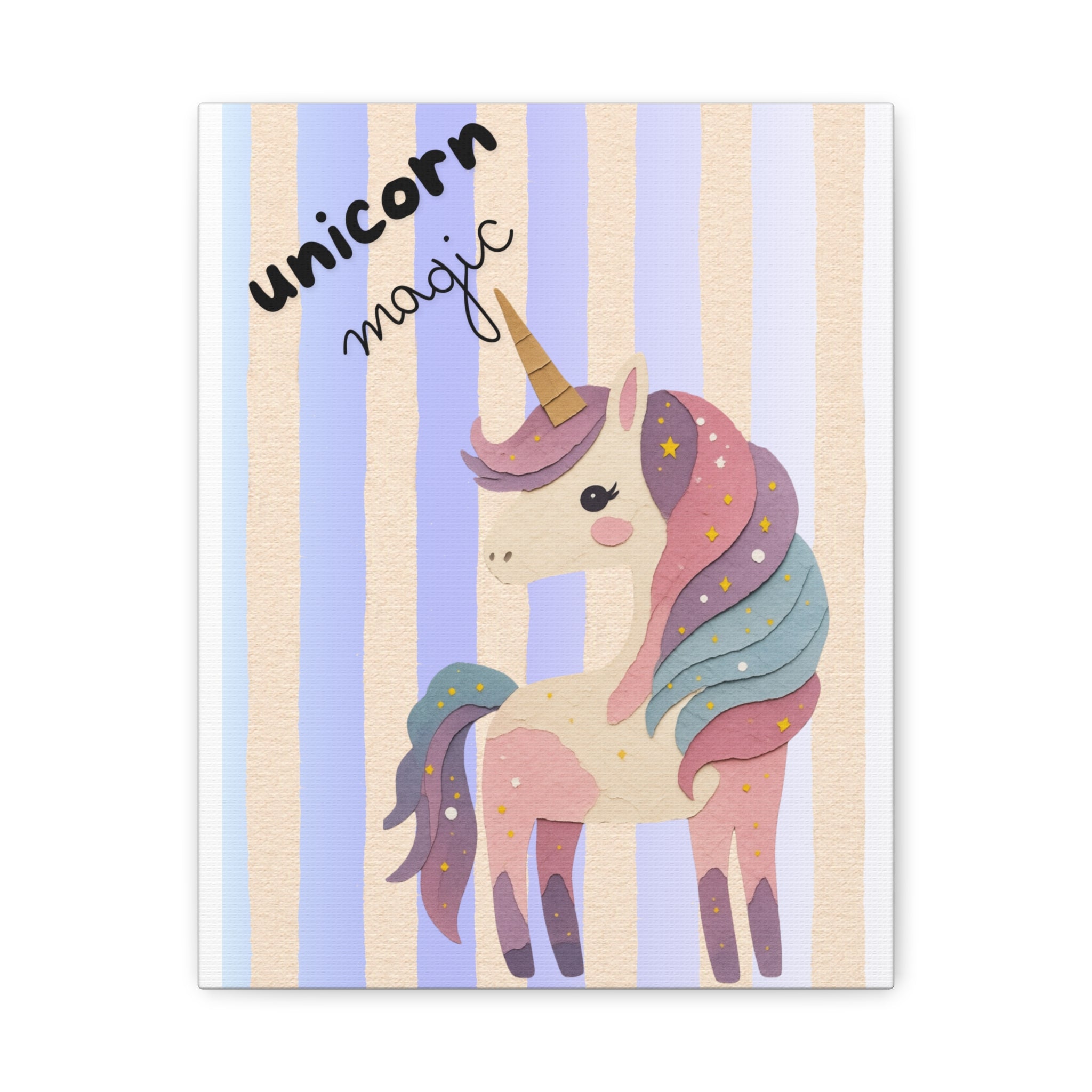 Unicorn Magic Canvas Wall Art — Pastel Kids Room Decor