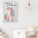 I Believe in Unicorns Large Matte Canvas Wall Art - Kid's Room