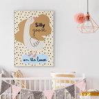 Silly Goose on the Loose Large Canvas Print — Whimsical Nursery Wall Art